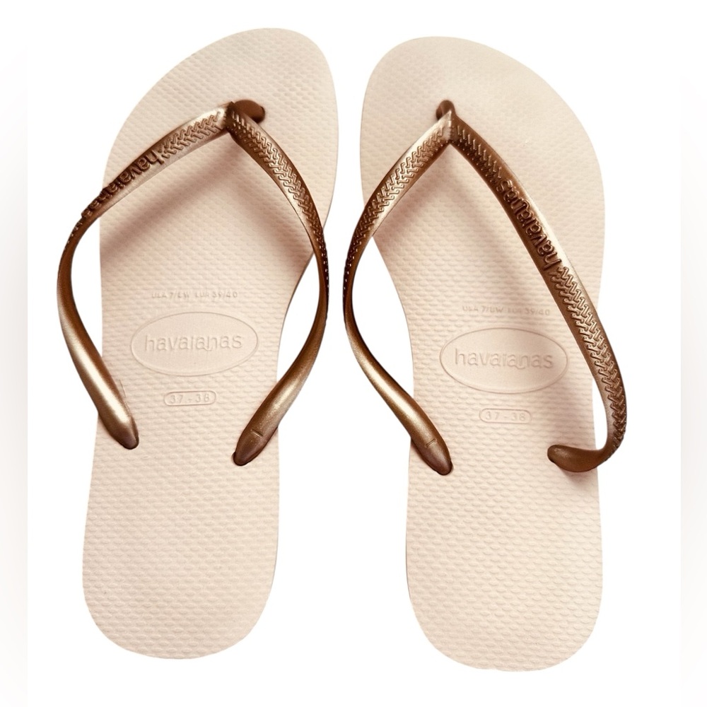 Women’s Havaianas Slim Flip Flops - Ballet Pink - Size 37/38 (7/8)